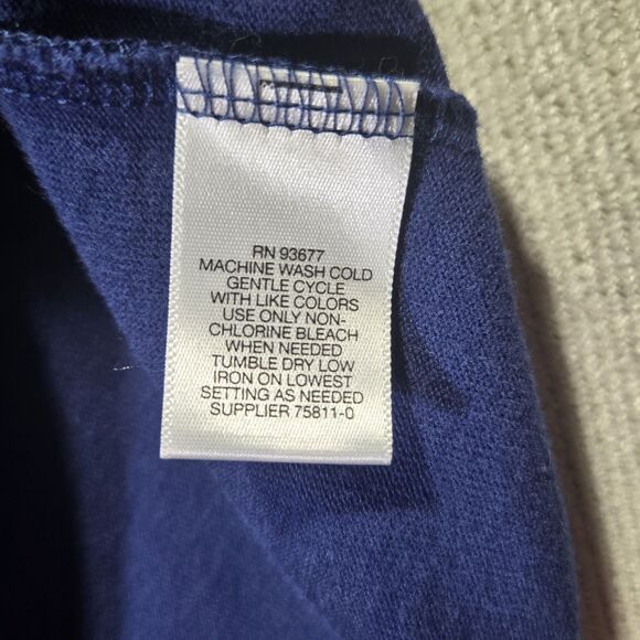 Liz Claiborne Weekend Striped Knit Tank Dress Sleeveless Cotton Blue XL Nautical - Picture 4 of 7